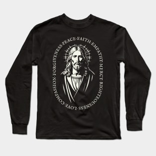 Jesus Christ Love Faith Christian Gift Idea Long Sleeve T-Shirt